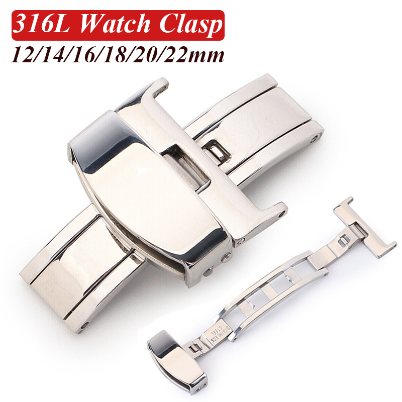 Butterfly Clasp Deployant - 316L Tali Jam Tangan Gesper Kupu-kupu