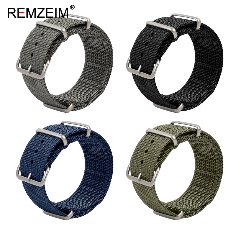 Suede Strap Watch - Tali jam nilon bergaris baru 18mm