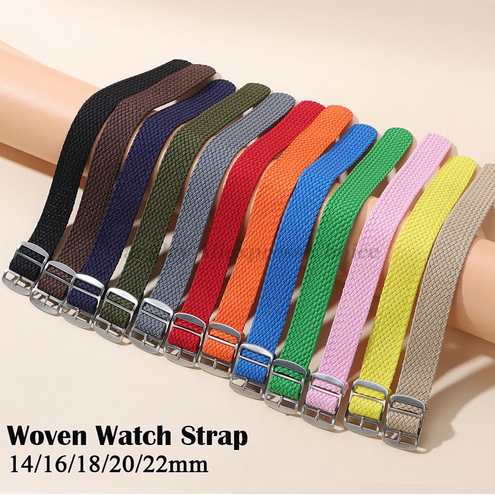 Perlon Strap Woven - 14Mm 16Mm 18Mm 20Mm 22Mm Tali