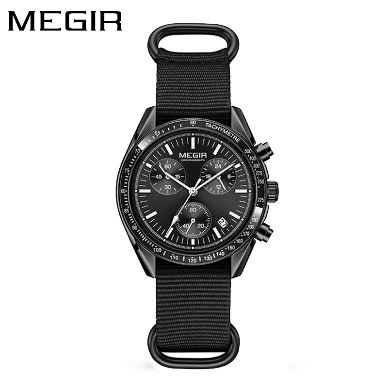 Canvas Strap Watch - Jam Tangan Pria Mewah Baru MEGIR