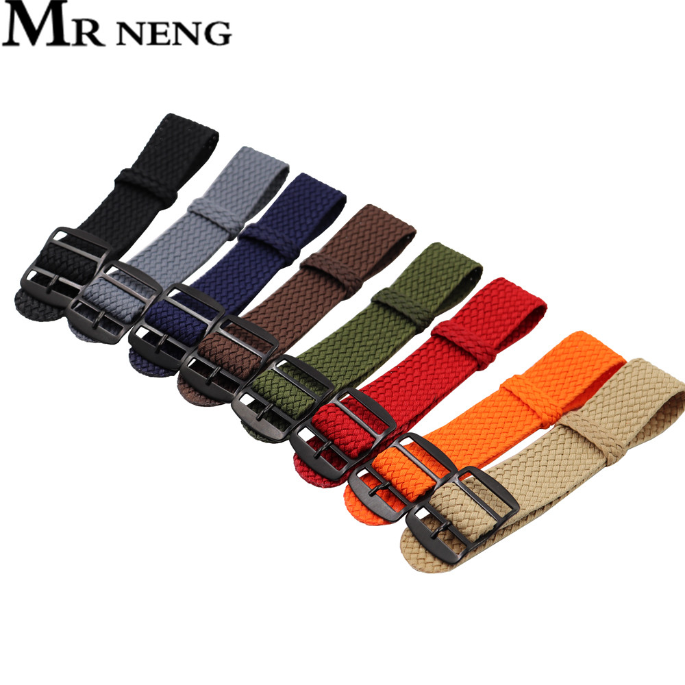 Perlon Strap Woven - 18Mm 20Mm 22Mm Warna Solid untuk