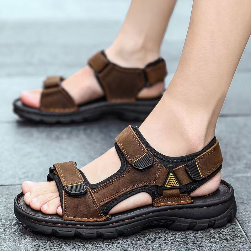 Sport Loop Velcro - Sandal Pria Musim Panas 2026 Kulit