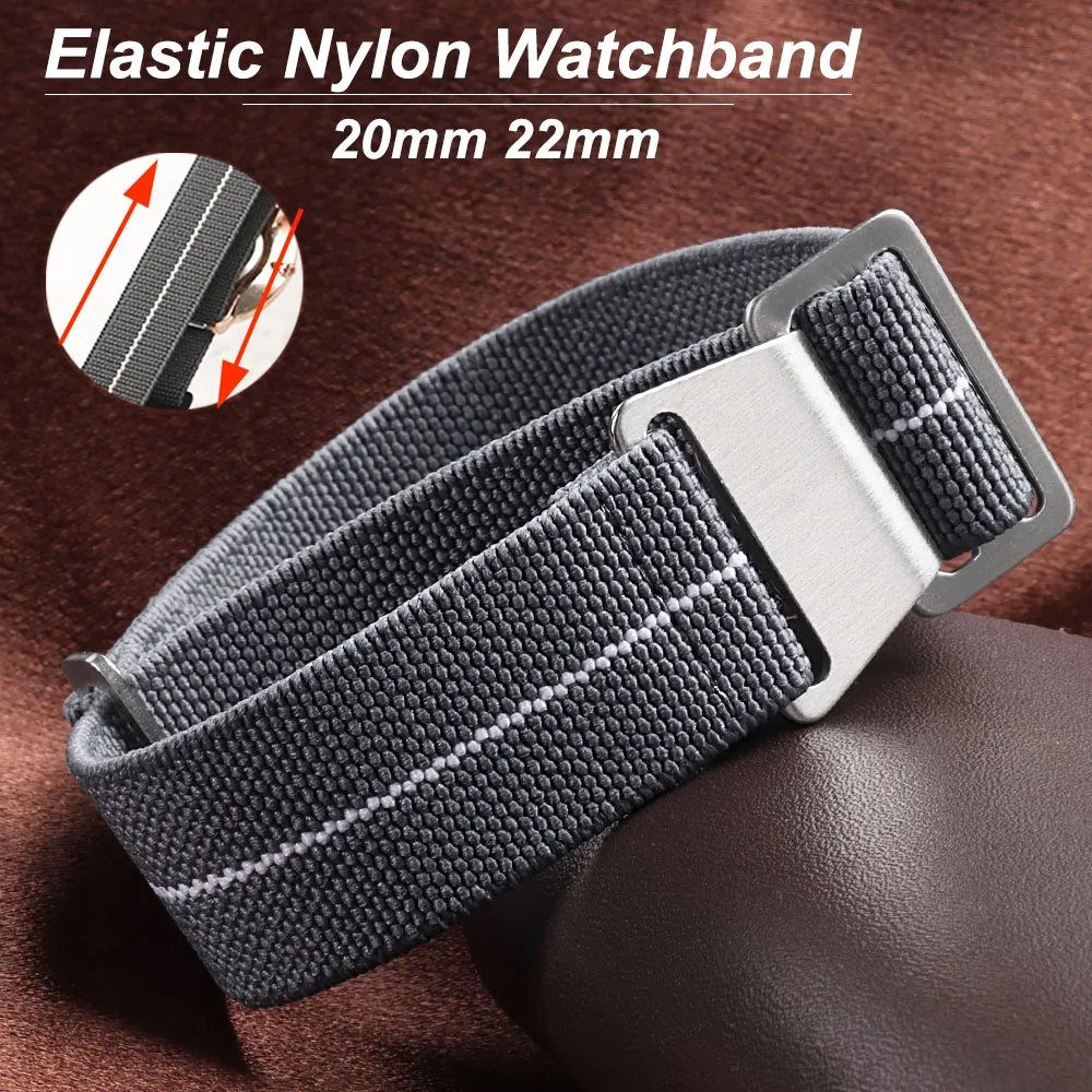 Parachute Strap Elastic - Tali jam tangan nilon elastis pria,