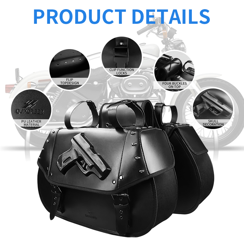 Leather Strap Quick Release - Tas Samping Motor Universal 34L dari