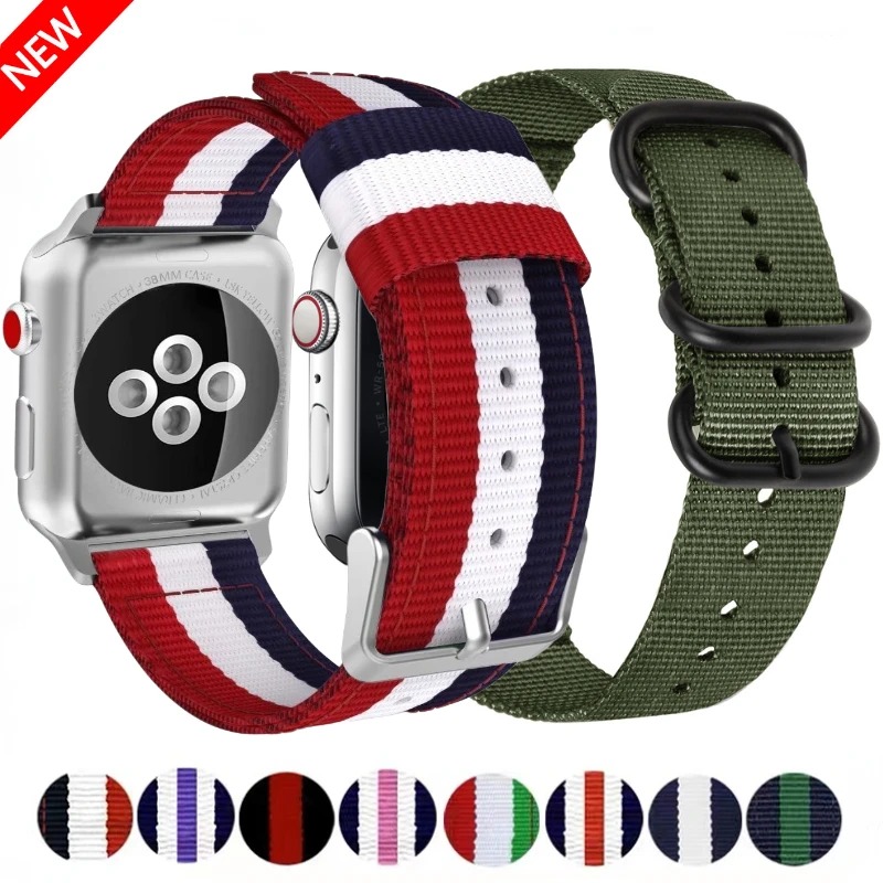 Canvas Strap Watch - Tali Kanvas Nilon untuk Apple Watch
