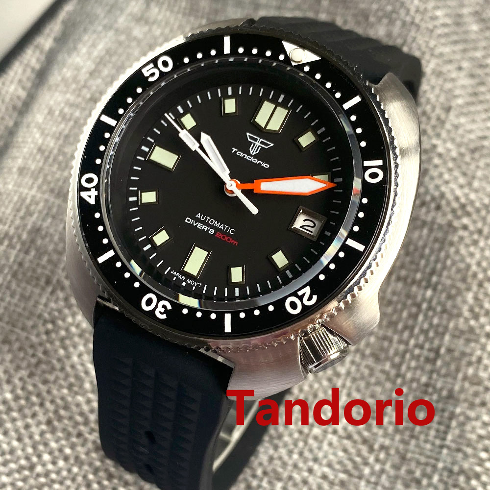 Rubber Strap Diver - Tandorio 44Mm Jam Tangan Pria Bercahaya
