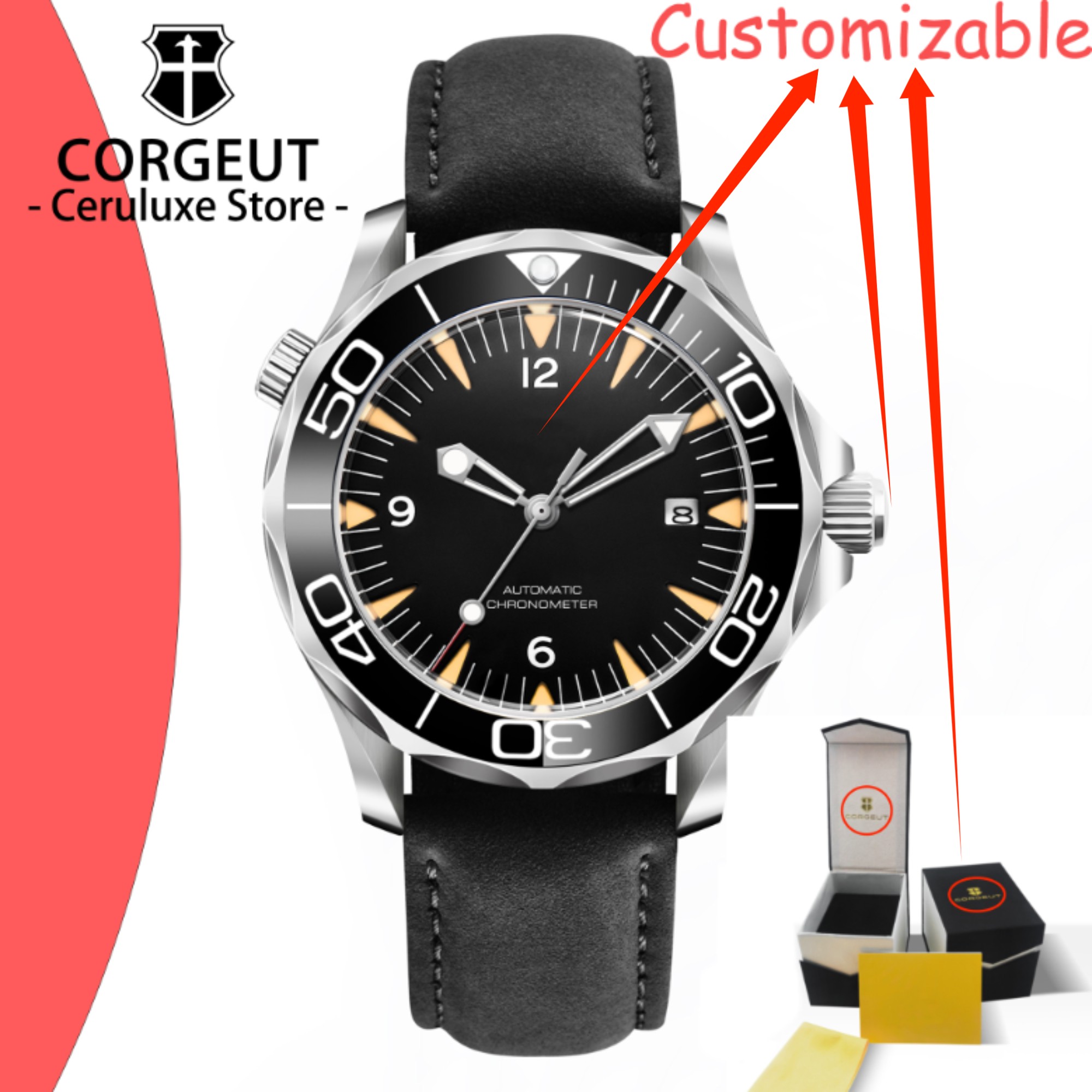 Stainless Bracelet Diver - Jam Tangan Mekanik Otomatis Kaca Safir