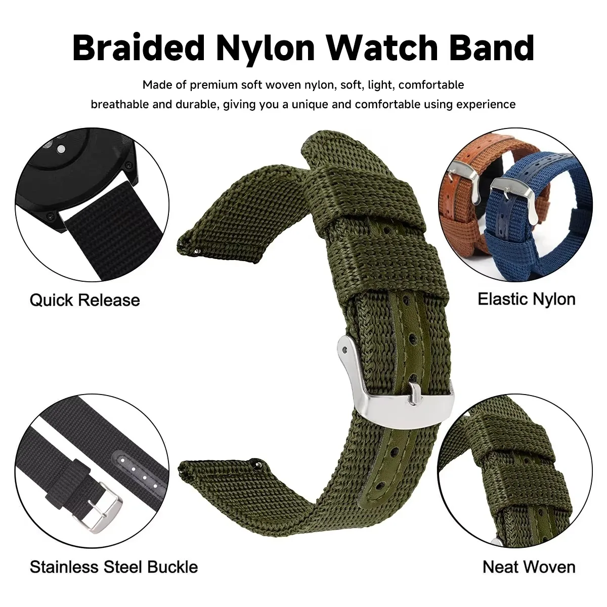 Gelang jam tangan kanvas nilon - Canvas Strap Watch ulasan dan harga