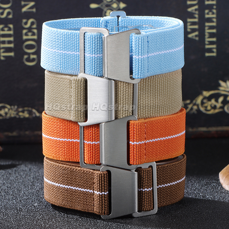 18/20/22Mm Tali Jam Tangan Nil - Parachute Strap Elastic ulasan dan harga