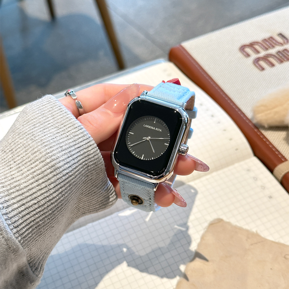Jam Tangan Persegi Bergaya Bar - Canvas Strap Watch ulasan dan harga