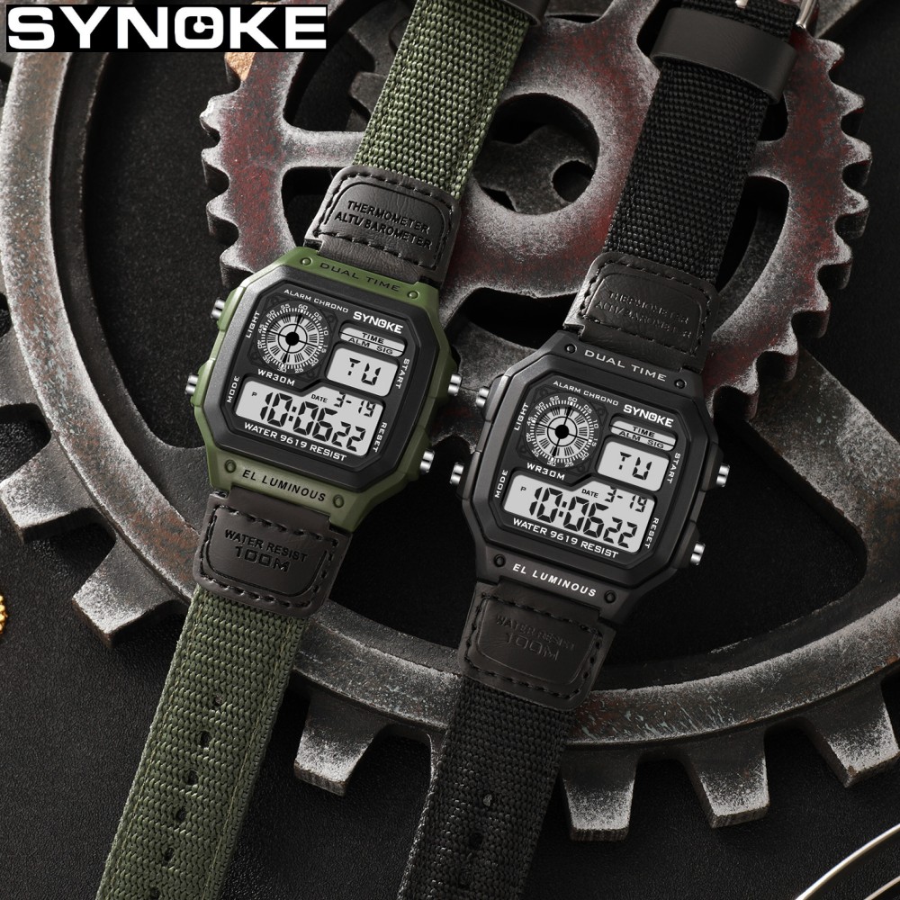 Synoke jam tangan Digital mili - Canvas Strap Watch ulasan dan harga