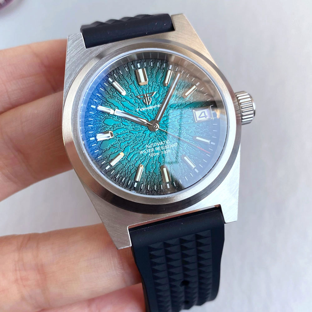 Jam Tangan Mekanik Baru 38mm P - Rubber Strap Diver ulasan dan harga
