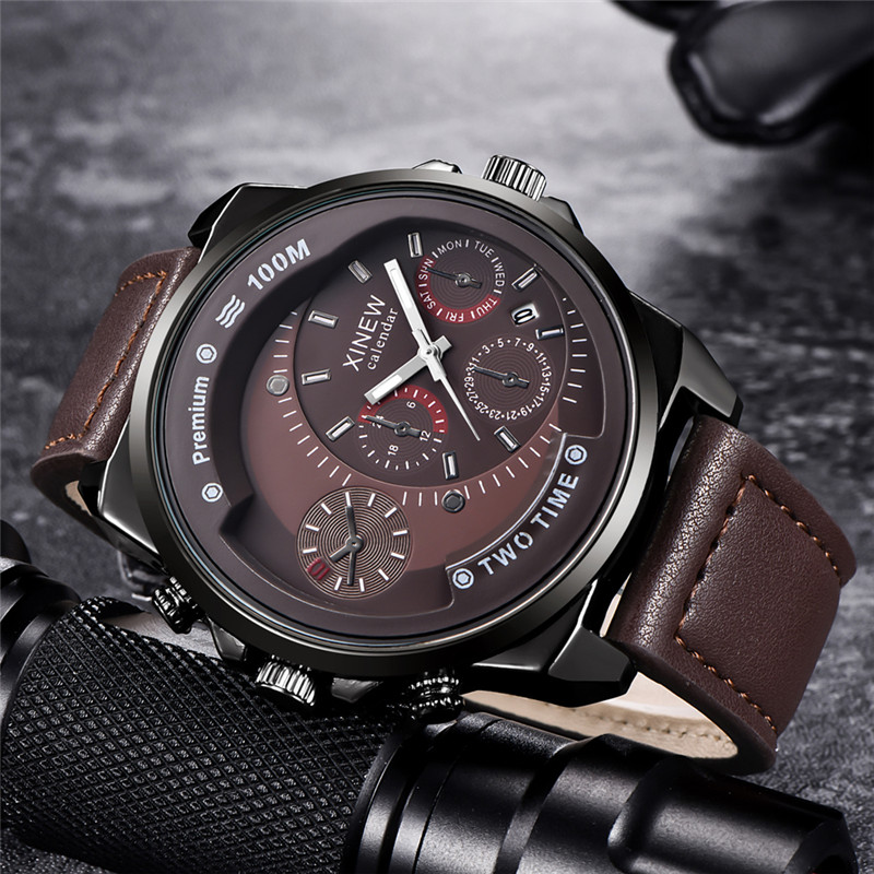 Jam Tangan Pria Merek XINEW As - Leather Watch Band Men ulasan dan harga