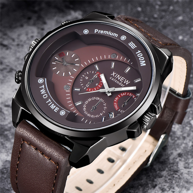 Jam Tangan Pria Merek XINEW As - Leather Watch Band Men ulasan dan harga