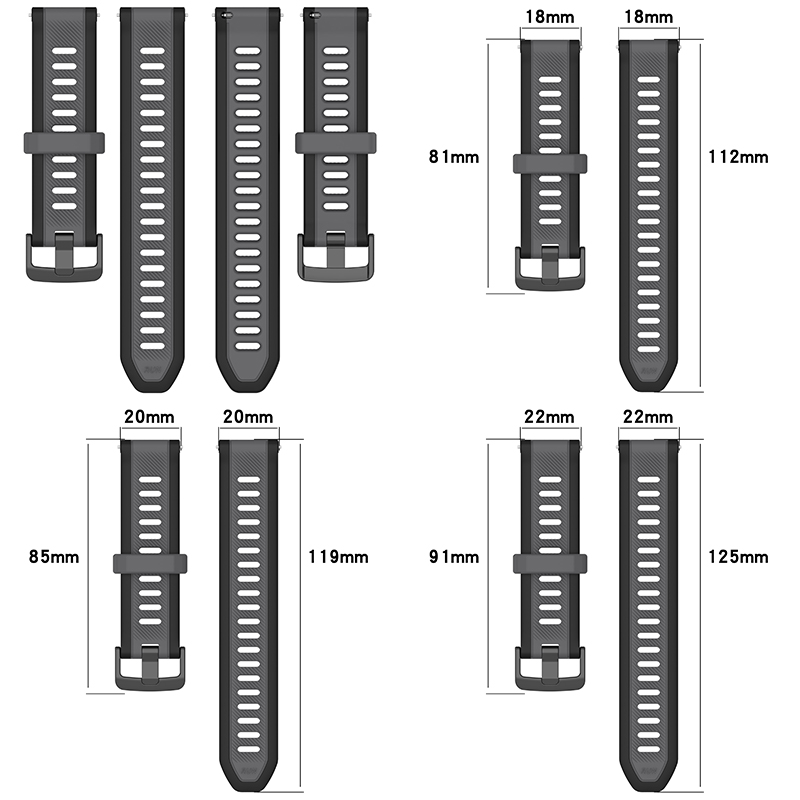 Tali Silikon Tekstur 22Mm 20Mm - Silicone Watch Band 22Mm ulasan dan harga