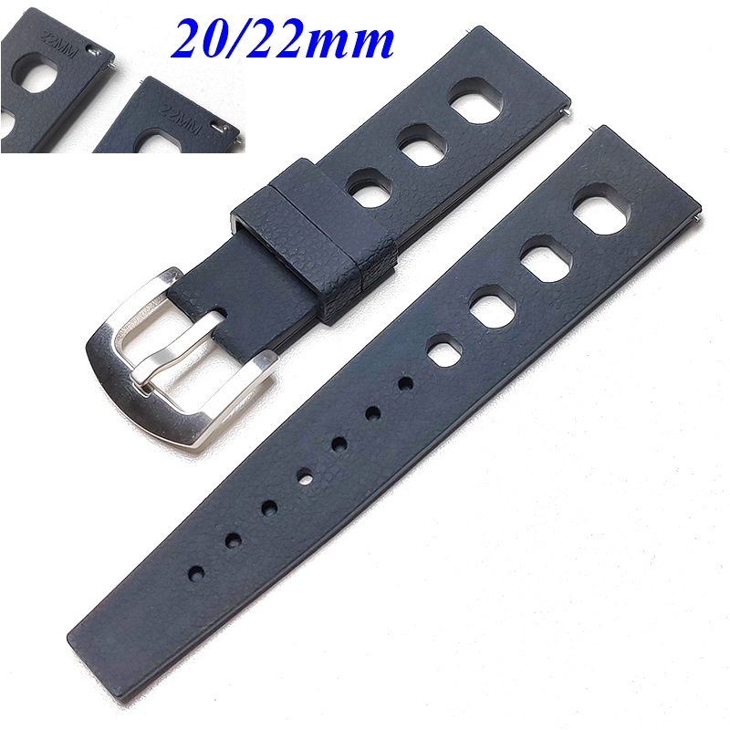 20 22Mm Tali Jam Tangan Karet  - Tropic Strap Vintage ulasan dan harga
