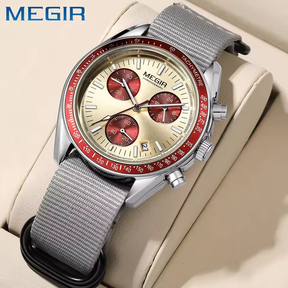 MEGIR 2247 Jam Tangan Kuarsa M - Canvas Strap Watch ulasan dan harga