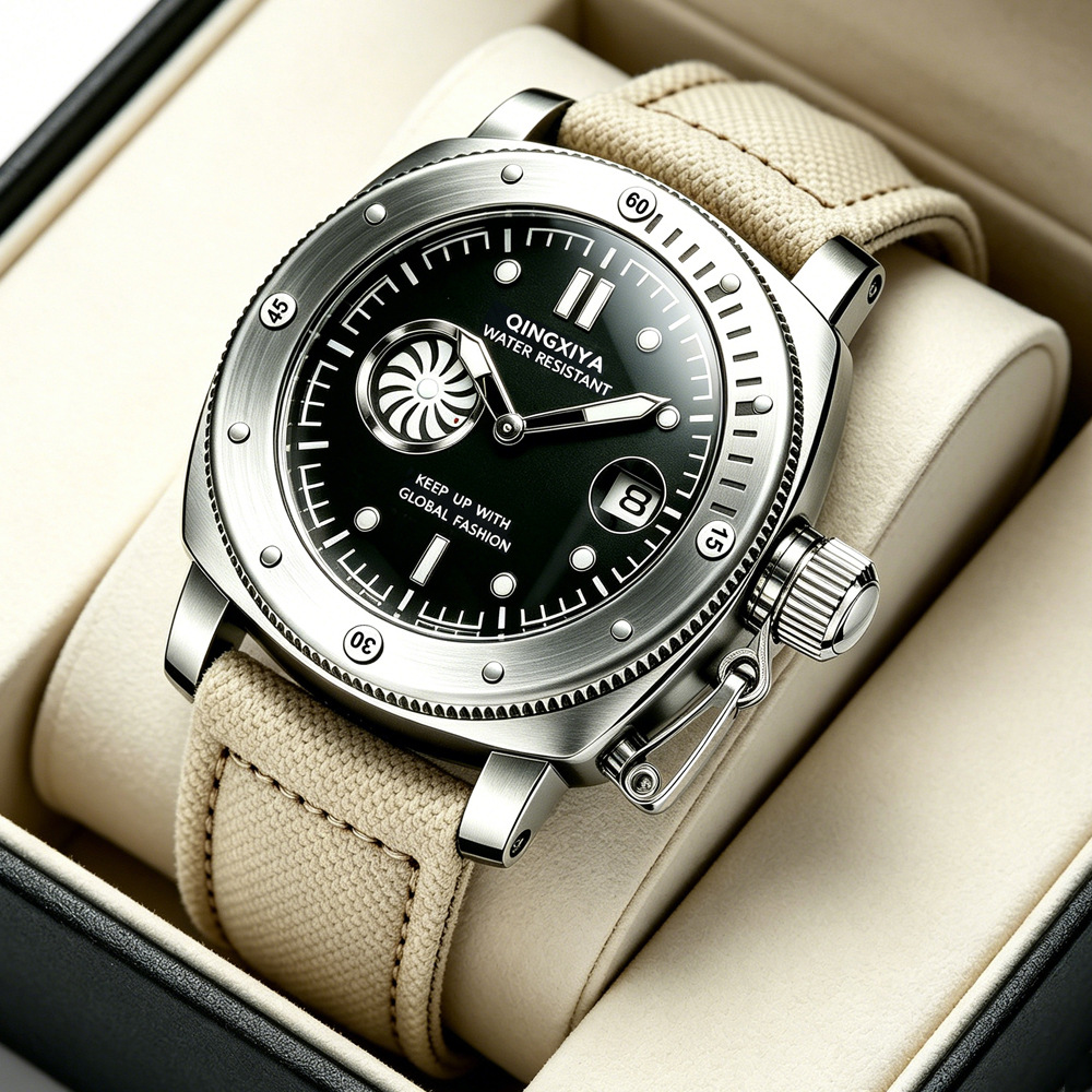 Jam Tangan Pria Keren Kreatif  - Canvas Strap Watch ulasan dan harga