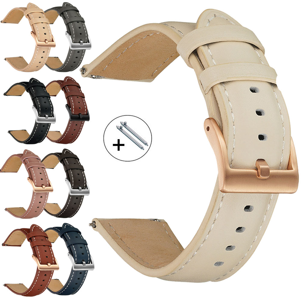 14mm 16mm 18mm 20mm 22mm Tali  - Leather Strap Quick Release ulasan dan harga