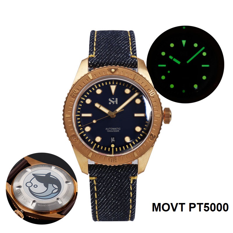 Jam tangan pria perunggu 42mm  - Canvas Strap Watch ulasan dan harga