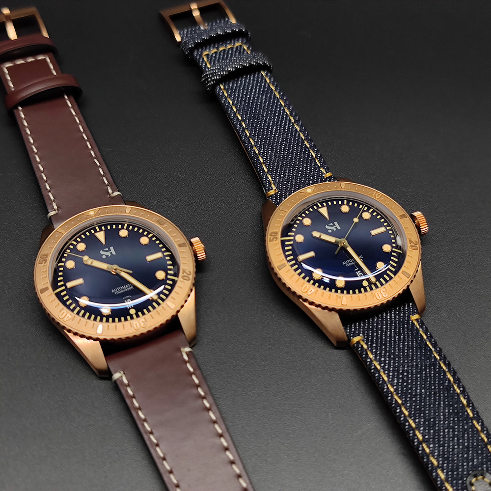 Jam tangan pria perunggu 42mm  - Canvas Strap Watch ulasan dan harga