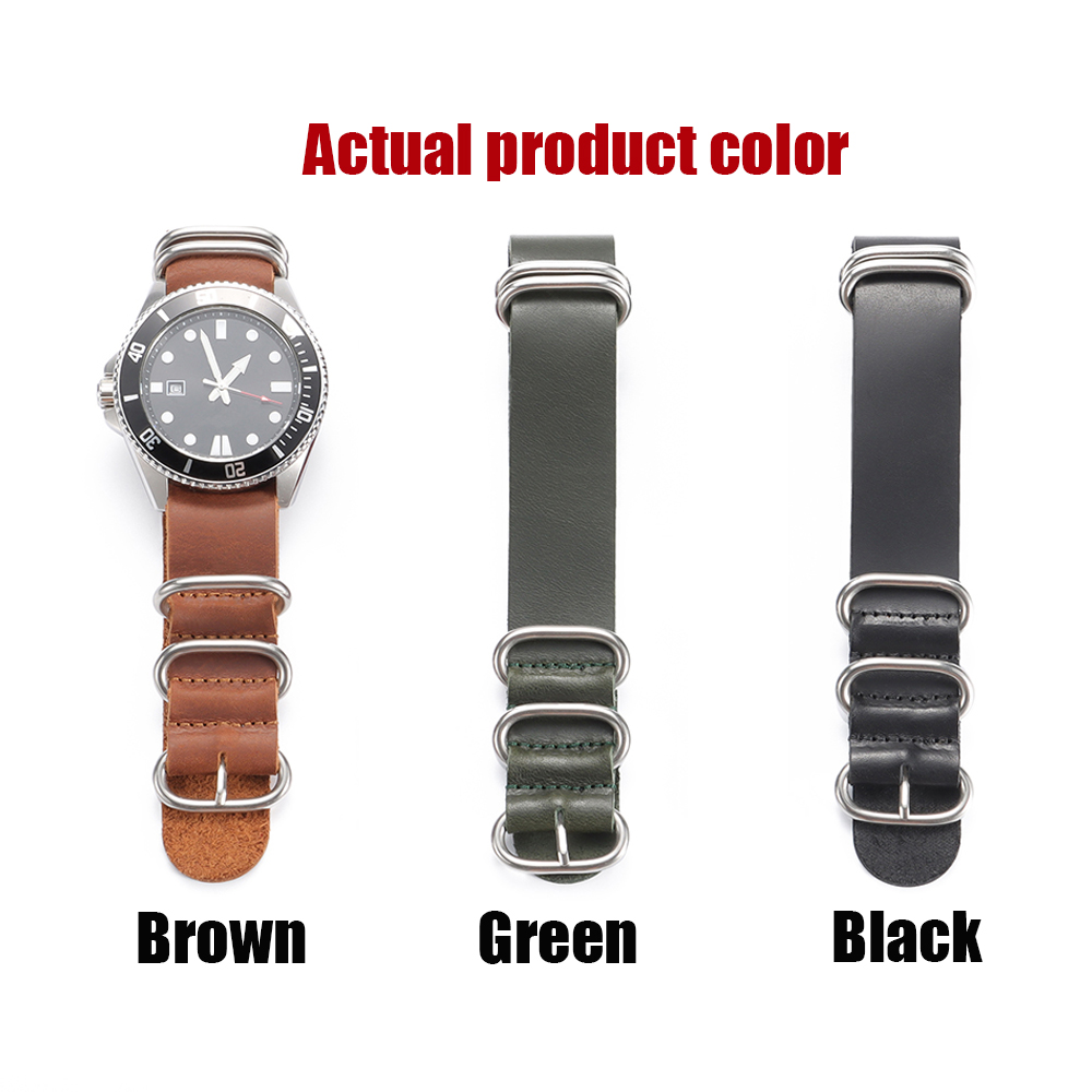 Tali jam Kulit Asli Vintage 18 - Nato Strap Nylon ulasan dan harga