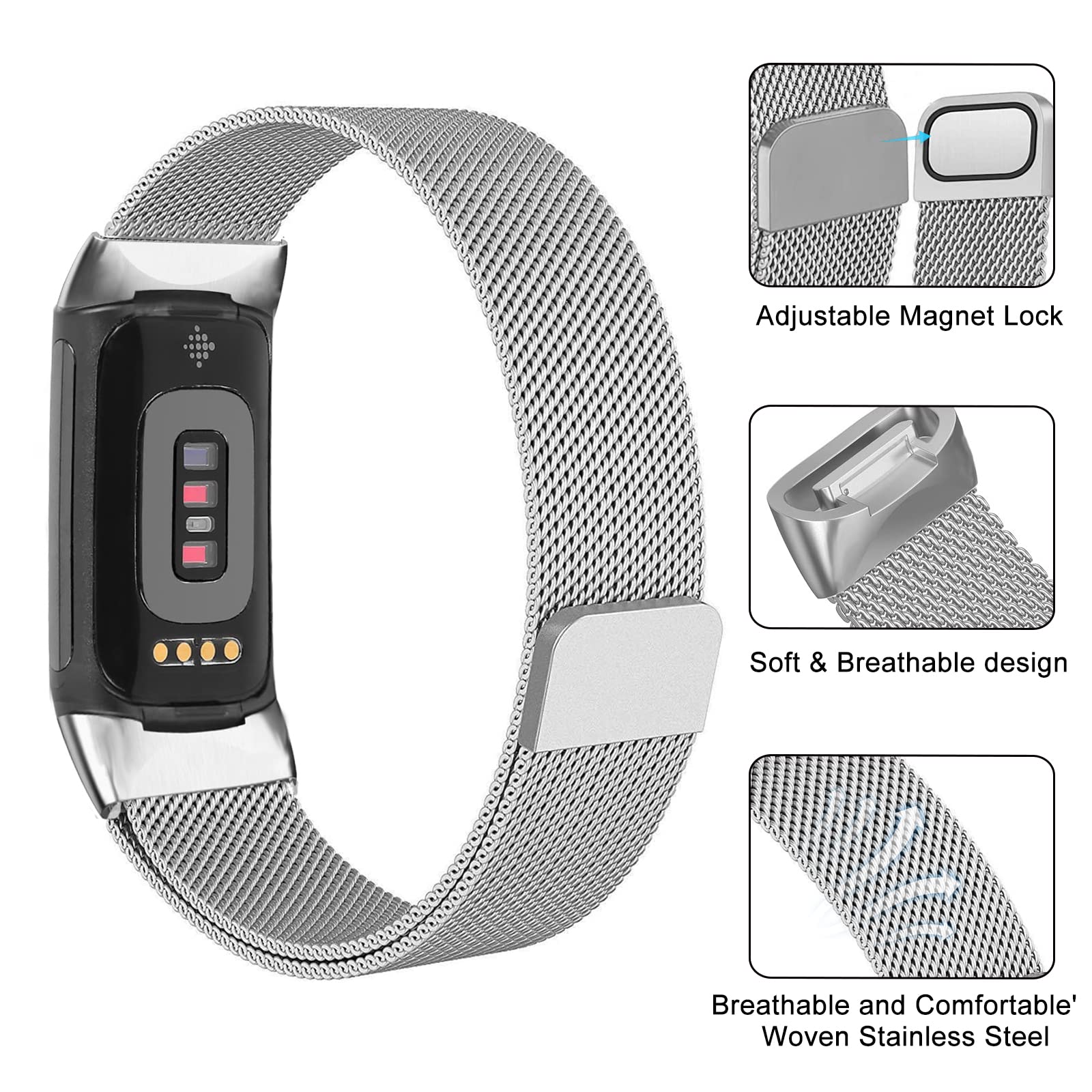 Milanese loop untuk fitbit cha - Milanese Loop Magnetic ulasan dan harga