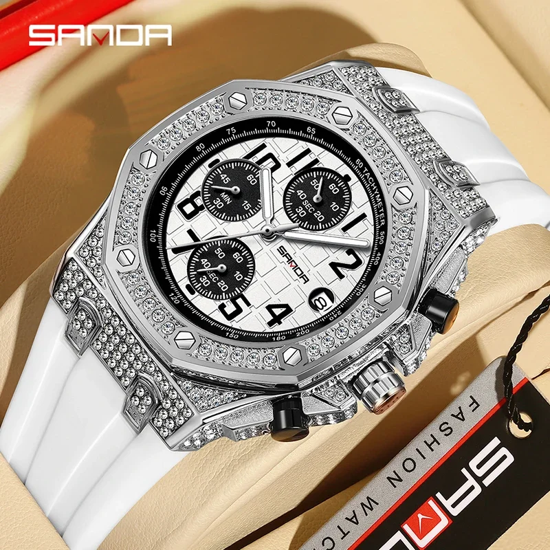 Jam Tangan Quartz Pria SANDA 7 - Rubber Strap Diver ulasan dan harga
