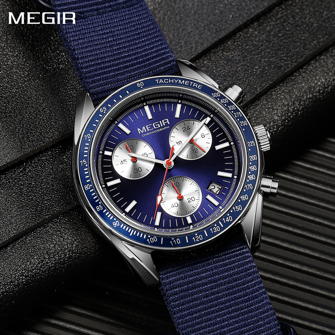MEGIR Jam Tangan Kuarsa Olahra - Canvas Strap Watch ulasan dan harga
