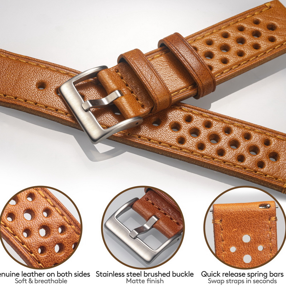 Tali Jam Tangan Kulit Sapi Hem - Leather Strap Quick Release ulasan dan harga