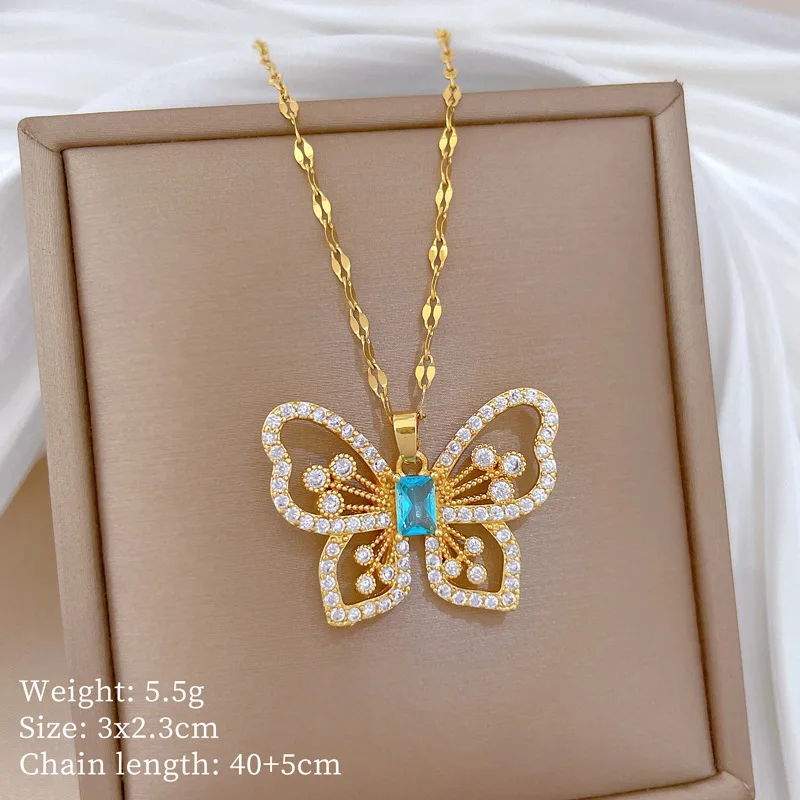 Kalung Liontin Tembaga Seri Ku - Butterfly Clasp Deployant ulasan dan harga