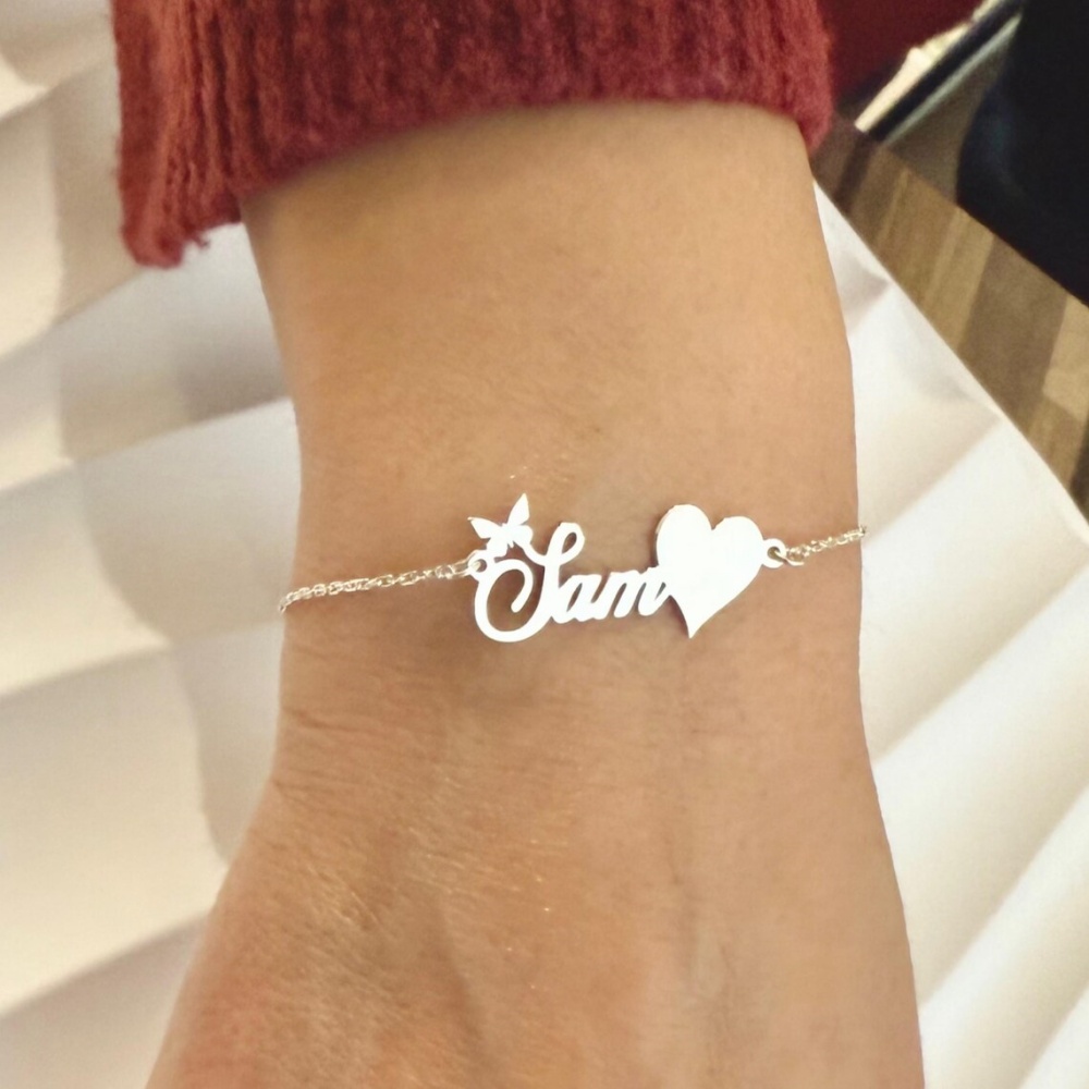 Gelang Nama Kupu-Kupu Kustom U - Butterfly Clasp Deployant ulasan dan harga