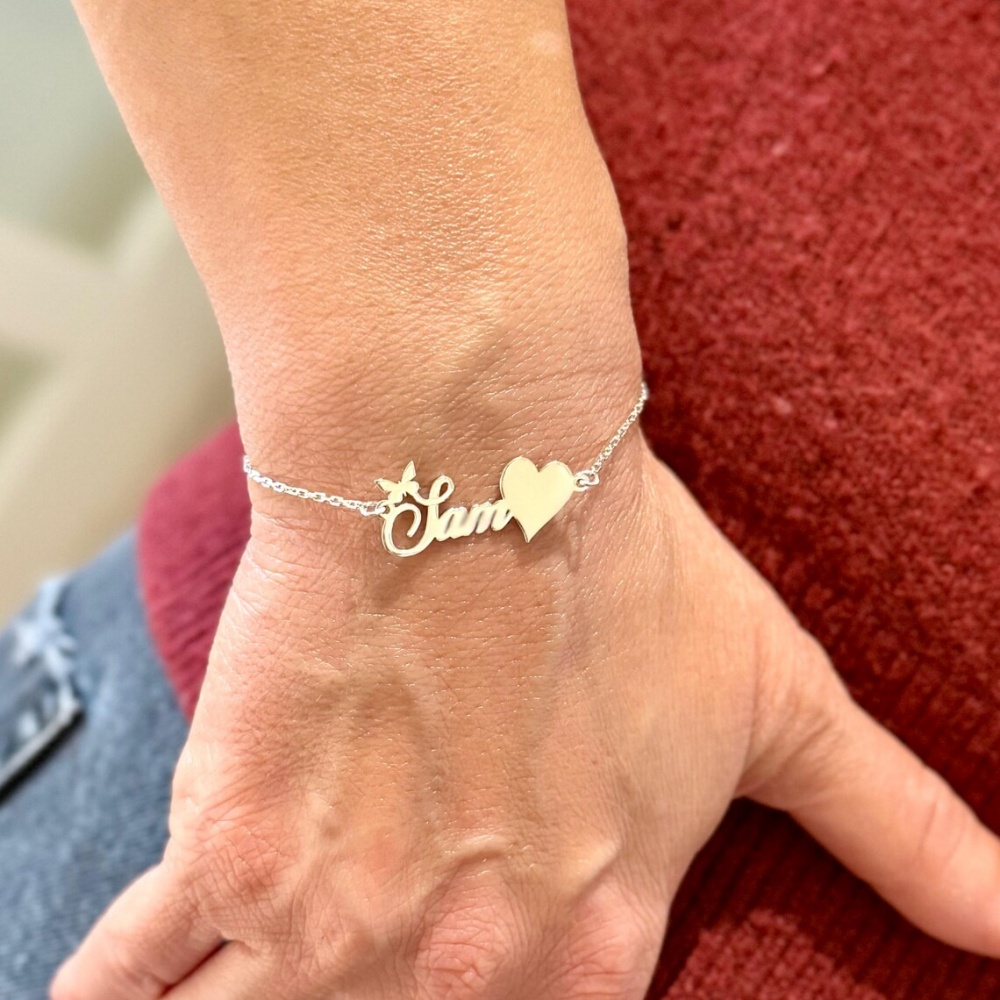 Gelang Nama Kupu-Kupu Kustom U - Butterfly Clasp Deployant ulasan dan harga