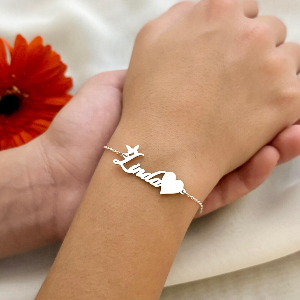 Gelang Nama Kupu-Kupu Kustom U - Butterfly Clasp Deployant ulasan dan harga