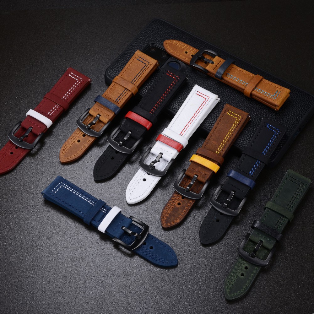 18mm 20mm 22mm 24mm Kompatibel - Leather Strap Quick Release ulasan dan harga