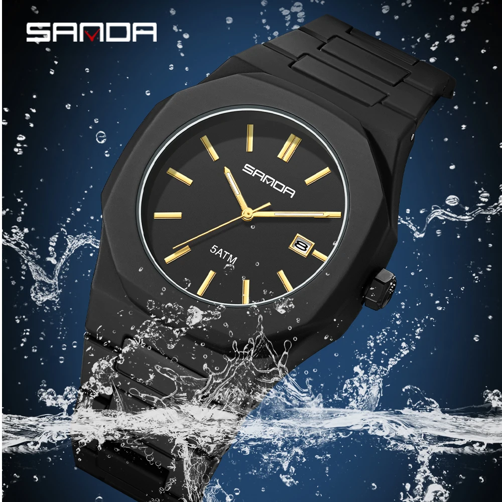 Jam Tangan Quartz SANDA Fashio - Rubber Strap Diver ulasan dan harga