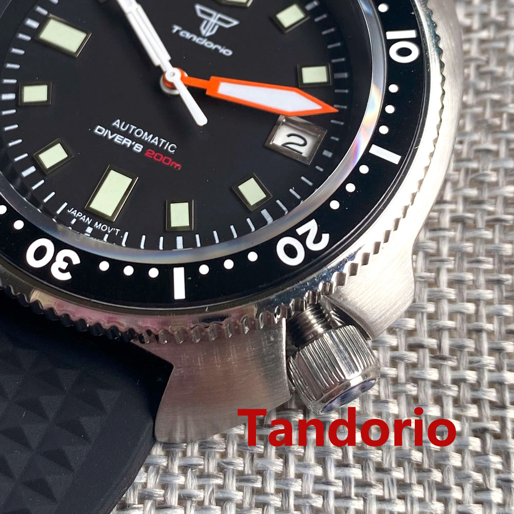 Tandorio 44Mm Jam Tangan Pria  - Rubber Strap Diver ulasan dan harga