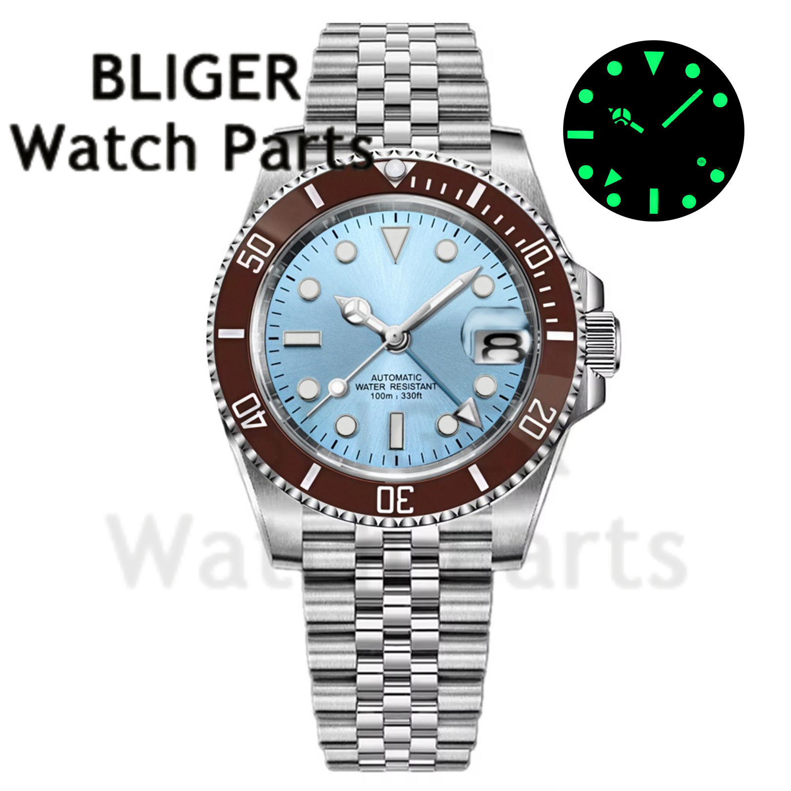 Jam Tangan Mekanik Pria Custom - Stainless Bracelet Diver ulasan dan harga