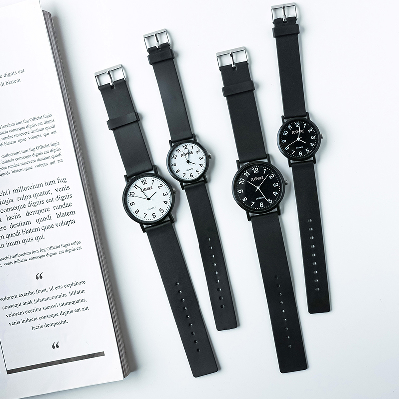 Jam Tangan Hitam Sederhana Jam - Silicone Band Women ulasan dan harga