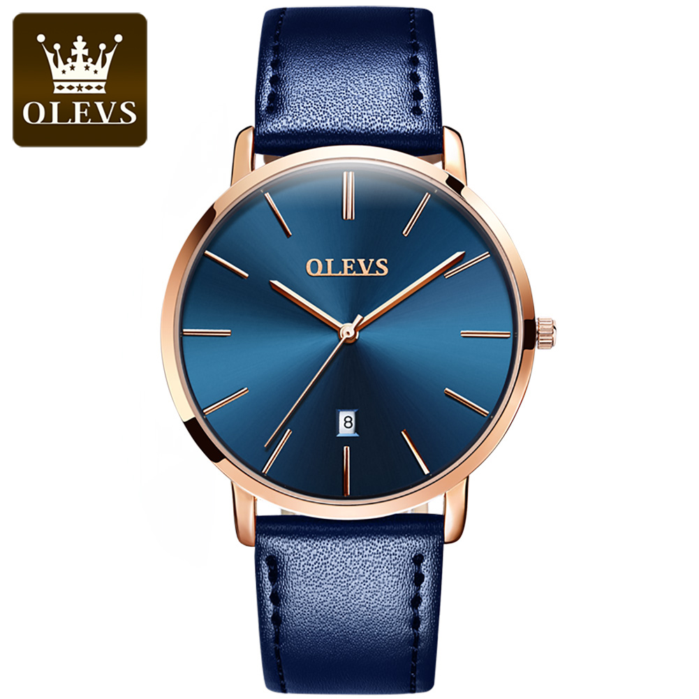 OLEVS jam tangan Quartz pria a - Leather Watch Band Men ulasan dan harga